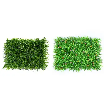 

2019 New Artificial Plant Plastic Garden Fake Fence Mat Panel Lattice Wall Decoration For Home Wedding Balcony