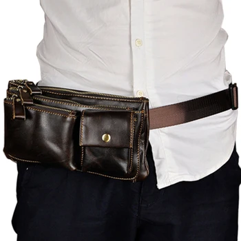

Men's Tide Cool Mobile 9 Inch Leather Chest Cross-Section Long Long Pocket Multi-Layer Zipper Clutch