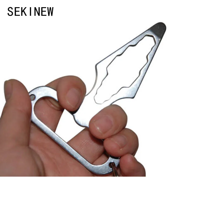 

SEKINEW EDC Self-defense Spike Multifunction Tool Wrench Bottle Opener Screwdriver Car Ornament Accessories
