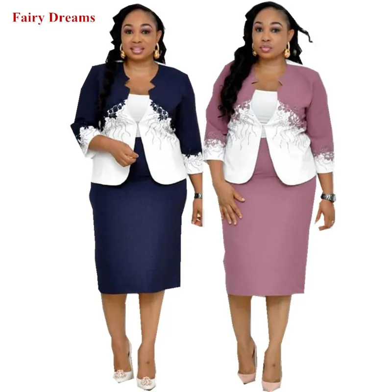 

Dashiki African Clothing For Women Two Piece Sets Strap Sunderss And Coat Blue Pink Cardigan Summer Pencil Dress Fairy Dreams