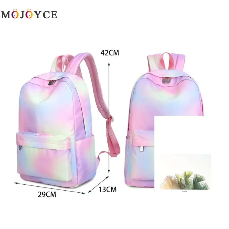 Gradiente de paneles de las mujeres Mochila portátil impermeable de la escuela de niñas Mochila de gran capacidad de viaje Mochila femenina Gradiente de paneles de las mujeres Mochila portátil impermeable de la escuela de niñas Mochila de gran capacidad de viaje Mochila femenina