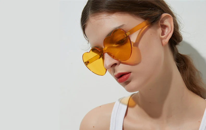 Ralferty 2018 Trendy Heart Shaped Sunglasses Women Retro Transparent Candy Color Sun Glasses For Women Sunnies Sunglases W008 03