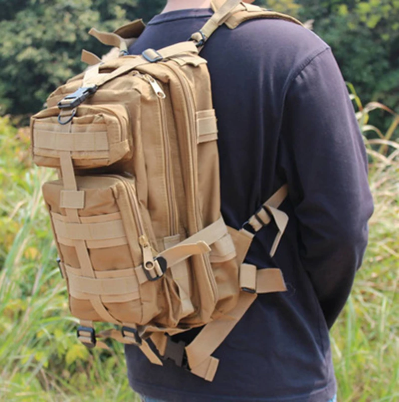 2017 3P Outdoor Military Tactical Backpack 30L Molle Bag Army Sport Travel Rucksack Camping Hiking Trekking Camouflage Bag (6)