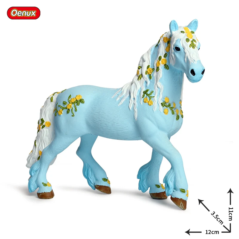 Oenux, новинка, фигурки с животными на ферме, лошадь, модель, фигурки, классические, Appaloosa Clydesdale, белые фигурки лошадей, коллекция игрушек для детей