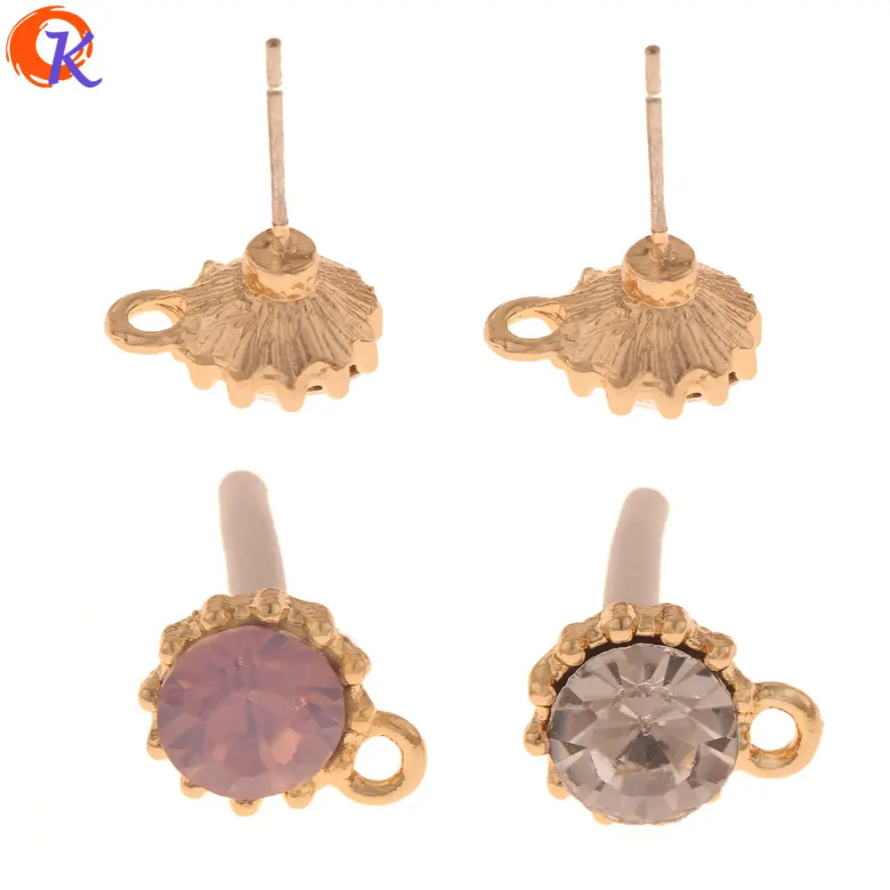 

Cordial Design 100Pcs 9*12MM Jewelry Accessories/Rhinestone Earrings Stud/DIY Earrings Making/Charms/Hand Made/Earring Findings