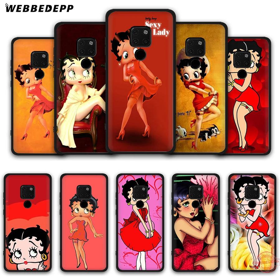 WEBBEDEPP Sexy Girl Betty Boop Soft Case for Huawei Mate 30 10 20 Pro Lite Nova 2i 3 3i 4 5i 2 Cases | Мобильные телефоны и