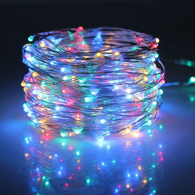

New Battery Box Copper Wire String Outdoor Led Waterproof Christmas Light 8 Patterns Copper Wire Lamp 5 M 50 Led Outdoor