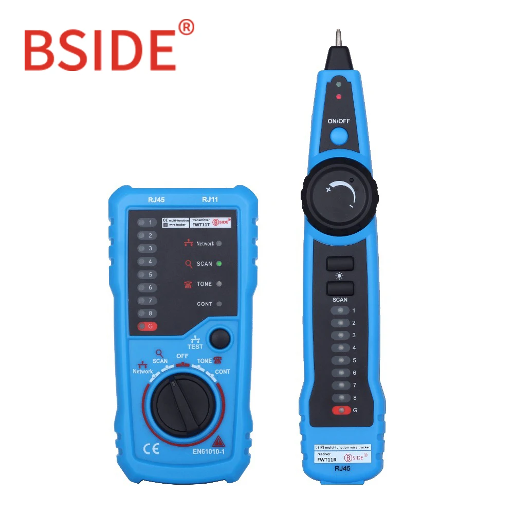 

BSIDE FWT11 Network Cable Tester RJ11 RJ45 Telephone Wire Tracker Tracer Toner Ethernet LAN Line Finder for Cable Collation