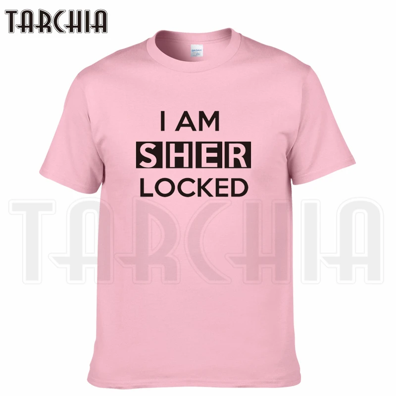 

TARCHIA 2018 new brand i am sherlocked t-shirt cotton tops tees men short sleeve boy casual homme tshirt t shirt plus fashion