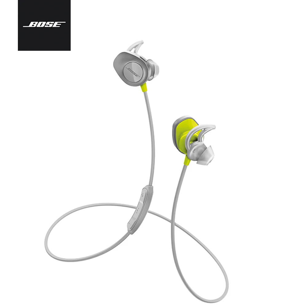 Bose наушники SoundSport, беспроводные Bluetooth наушники, спортивные наушники с защитой от пота, музыкальная гарнитура, встроенное управление с микрофоном