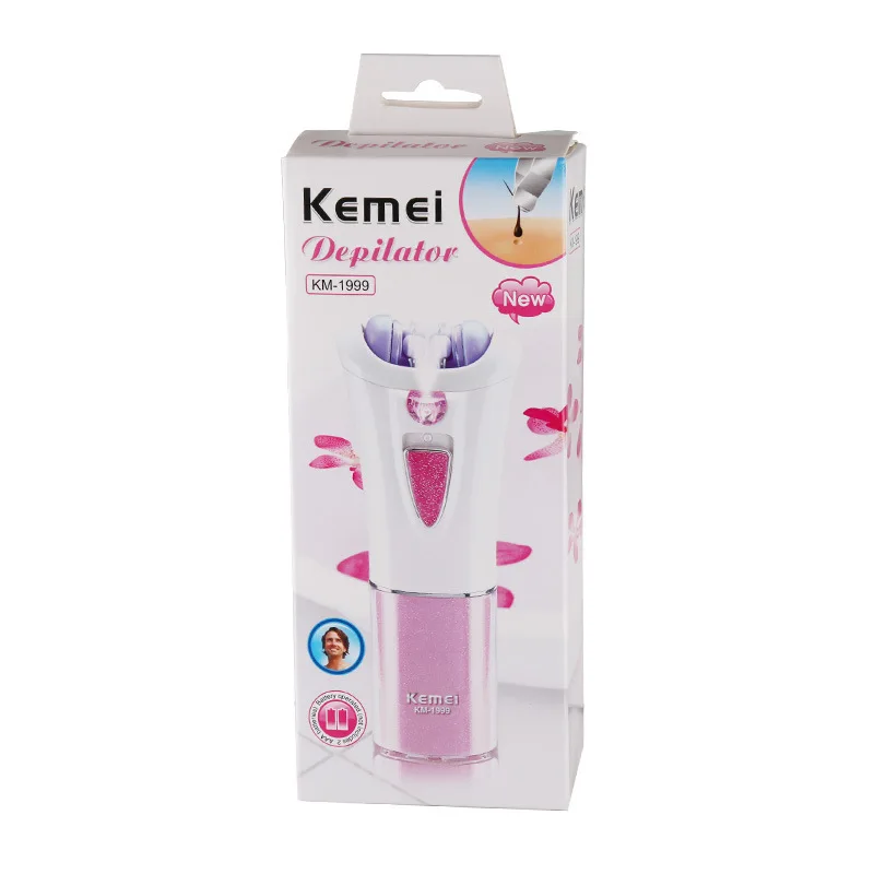 Kemei KM-1999 Electric Female Epilator Women Hair Removal for Facial Body Armpit Underarm Leg Depilador-7