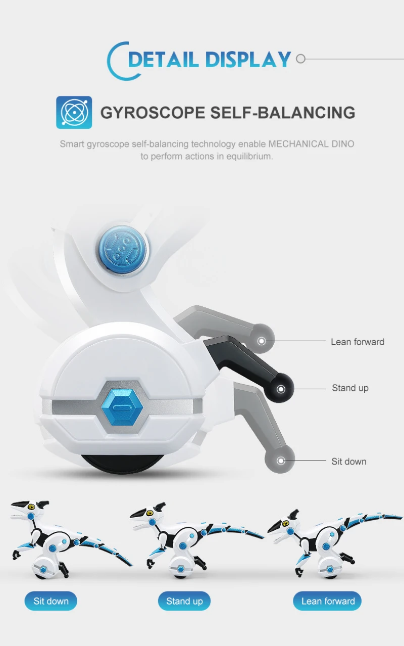 Интеллектуальный Балансирующий динозавр Чжи длинный Детский развивающий пульт дистанционного управления игрушки многофункциональные индукционные игрушки робот