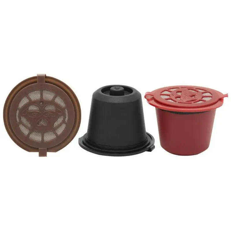 1/комплект из 3 предметов, комплект из 3 предметов, для многоразового использования Кофе капсульные фильтры для кофемашины Nespresso Кофе машина с кисточки ложка - Цвет: 04