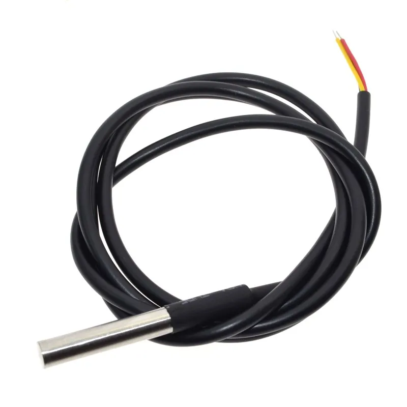 

Free Shipping 10PCS Digital Temperature Temp Sensor Probe DS18B20 For Thermometer 1m Waterproof 100CM
