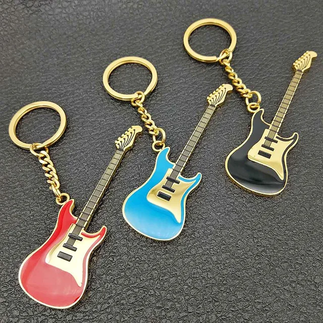 Buy High quality stainless steel Guitar Keychain