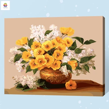 

Frameless Digital Painting By Numbers Flowers Basket Floral Vase Acrylic Paint Modern Wall Art Canvas Painting Home Deco Deal
