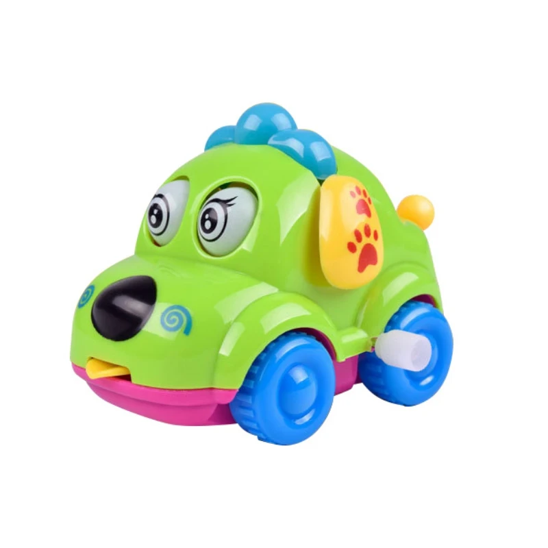 Baby New Cartoon Animal Dog Wind Up Toys Running Car Clockwork Classic Toy Newborn Toy Random