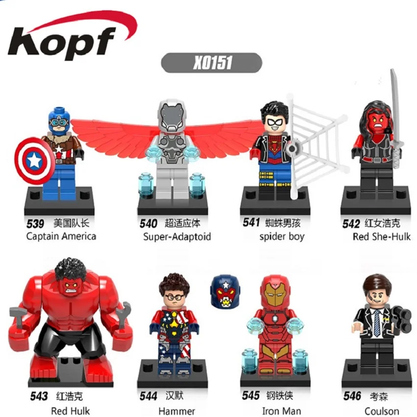Super Heroes Captain American Super-Adaptoid Spider Boy Hammer Iron Man Bricks Action Building Blocks Children Gift Toys X0151 american-blocks-toys : image Super Heroes Captain American Super-Adaptoid Spider Boy Hammer Iron Man Bricks Action Building Blocks Children Gift Toys X0151 american-blocks-toys