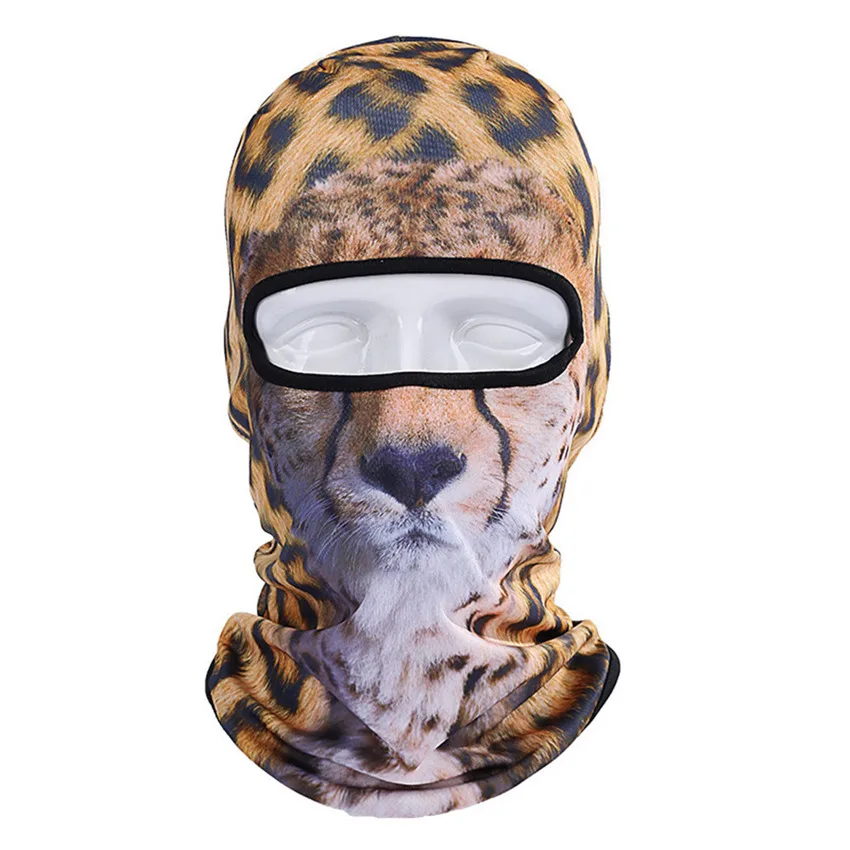 3D маска для лица с животным узором, велосипедные головные уборы, сноуборд, тигр, вечерние Хэллоуин-шлем, лайнер, зимняя теплая маска для домашних животных M25 - Цвет: Multicolor