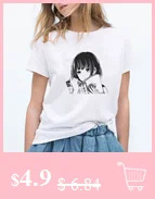 Японский стиль Аниме Комикс Otaku девушка печатных белые футболки Мода Harajuku Kawaii Женская футболка Летняя уличная одежда