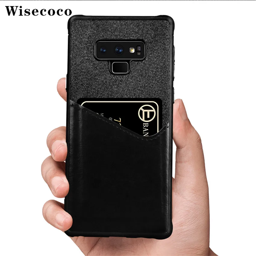 

Casing for Samsung Galaxy Note 9 8 S8 S9 S10 Plus Luxury Leather Card Slot Pocket Holder Wallet Case Soft Fabric Back Cover Etui