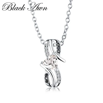 

2020 New Romantic Silver Necklace 925 Sterling Silver Fine Jewelry Trendy Engagement Necklaces for Women Wedding Pendants P091