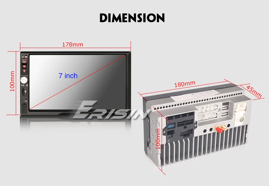 Erisin ES4841U " двойной Din Android 9,0 Авторадио DAB+ gps Bluetooth WiFi TDT Радио RDS USB Navi