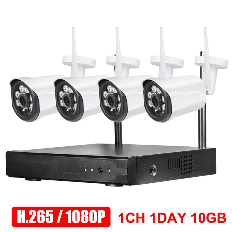 

CCTV Camera System 2018 New 1080P HD H.265 Security IP Camera Outdoor Wifi NVR Kit Video Surveillance Wireless Cam Set