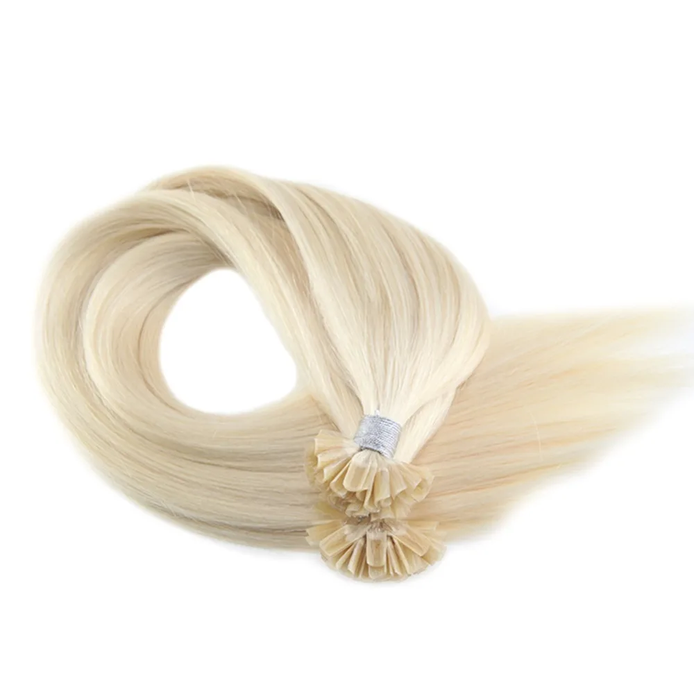 Moresoo, u-образная машинка, Remy, бразильские человеческие волосы для наращивания, накладные волосы, цвет#60, блонд, волосы для наращивания, 1 г/1 S, 50 г