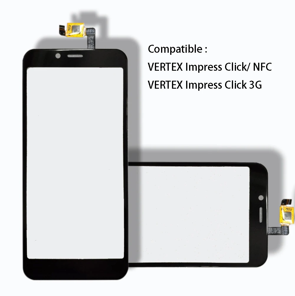 

100% original for VERTEX Impress Click/ NFC 5inch For Impress Click 3G Touch screen Digitizer