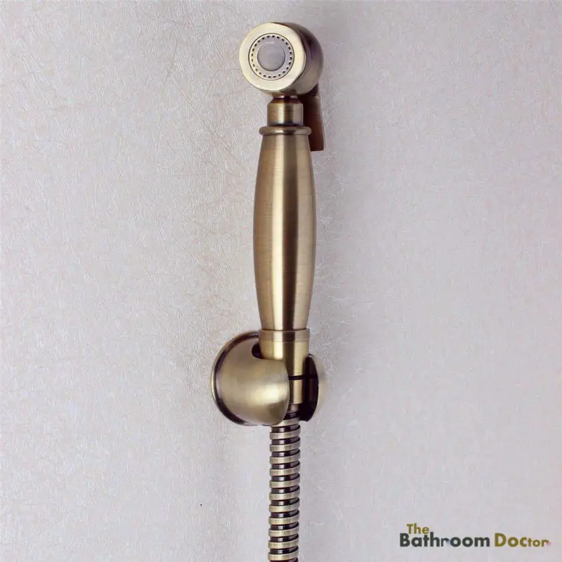 NEW Antique Brass Plated Shattaf Bidet Douche Shower Toilet Spray Kit & hose 02-153 NEW Antique Brass Plated Shattaf Bidet Douche Shower Toilet Spray Kit & hose 02-153