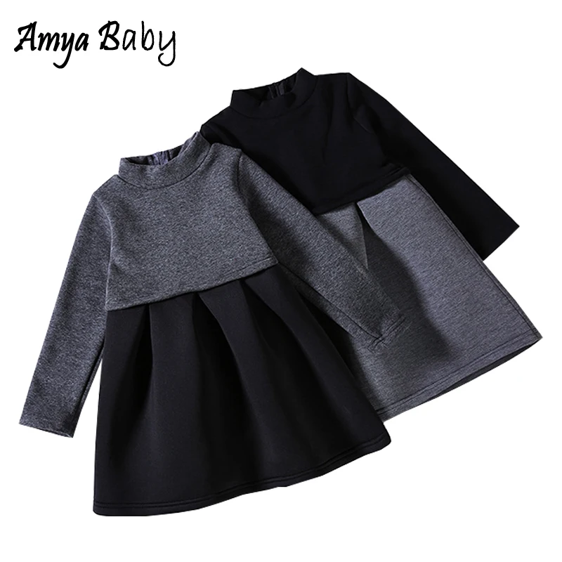 

Halilo Girls Dress 2019 Plus Velvet Kids Long Sleeve Dresses For Girls Winter Princess Costume Children Clothing Toddler Dress