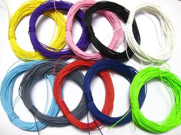 

10 Strands Waxed Polyester Twisted Cord String Thread Line 1mm X10Meters