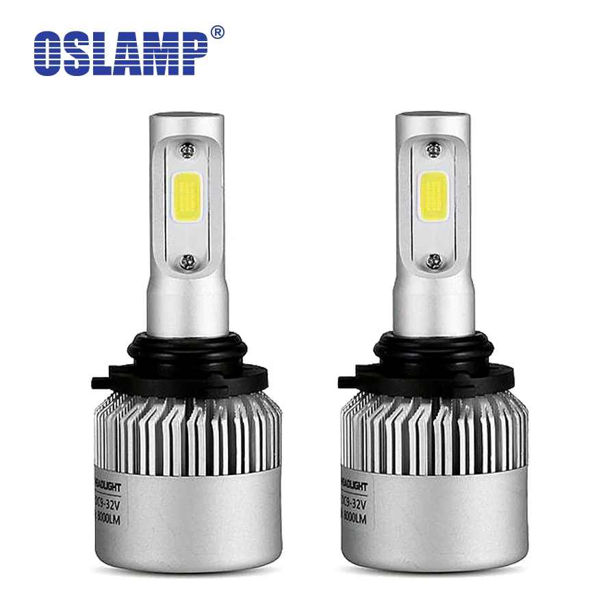 

Oslamp 6500K COB Chips 9006/HB4 Single Beam Car LED Headlight Kits 72W/pair Auto Headlight SUV Head Lights Bulbs S2 Series 2pcs