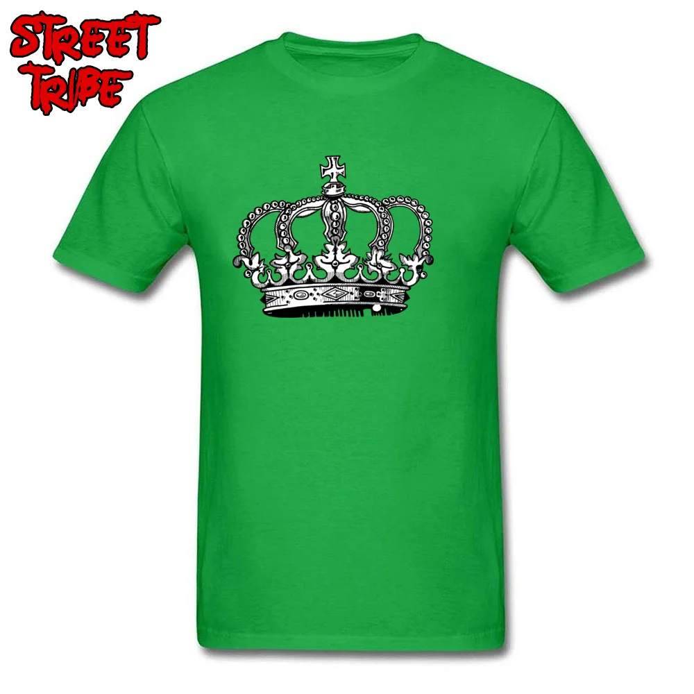 Crown Royalty Brand Short Sleeve Europe T-shirts All Cotton Crew Neck Men Tops Tees Printed Sweatshirts Summer Crown Royalty green