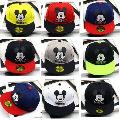 

Baseball Cap Children Gifts Hats 1pcs Cartoon Mickey Minnie Trolls Moana Mix Boy Girl Fashion Sun Hat Mario Casual Cosplay