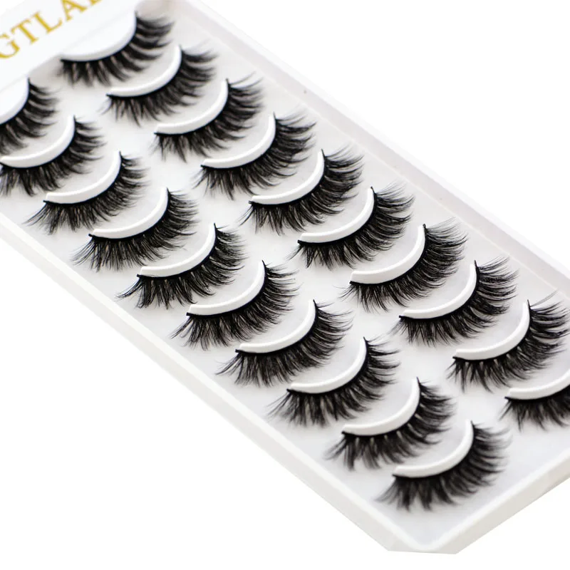 

HBZGTLAD 10 pairs natural false eyelashes fake lashes long makeup 3d mink eyelashes eyelash extension mink eyelashes for beauty