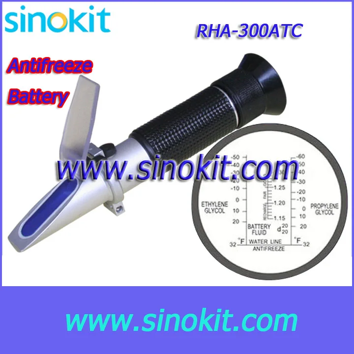 

Ethylene Glycol: -50'F-32'F Antifreeze or Battery Hand Held Refractometer - RHA-300ATC