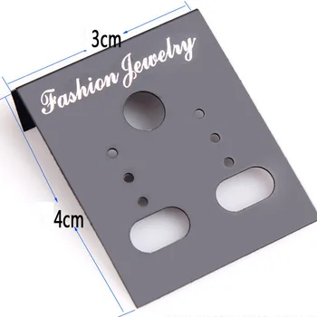 

100pcs !!Useful Professional Plastic Earring Ear Studs Holder Display Hang Cards Black Jewelry Stores Necessities