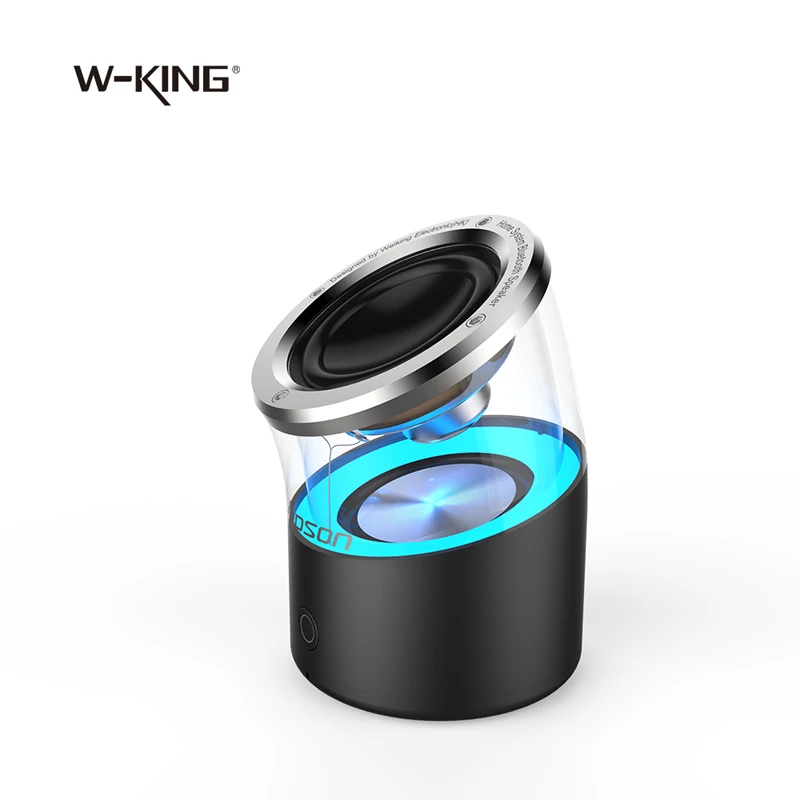 

W-king Vidson I3 Black New Portable Bluetooth 4.2 Speaker With Tube Luminous Home Theater Speaker Wireless 360 Gegree Stereo