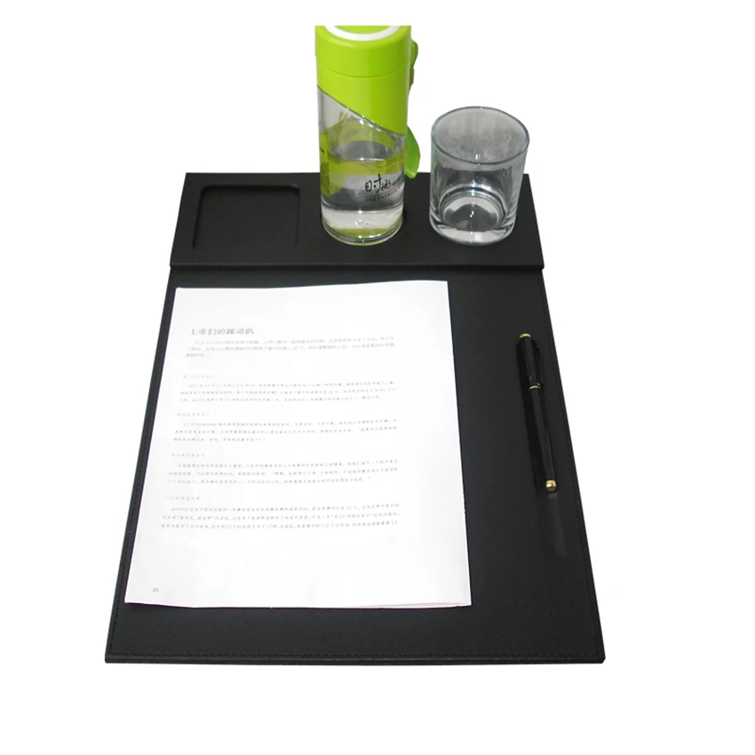 Deluxe PU Leather Office Desk File Clipper font b Drawing b font Writing Board font b