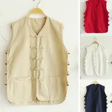 Хлопковая грубая куртка летние рубашки мужские шаолинские монахи жилет кунг-фу дзен монах лег ушу боевые искусства костюмы