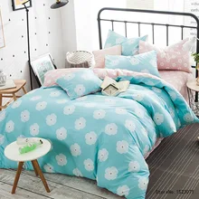 TUTUBIRD blue pink flower floral cartoon boy girls love print bedding cotton kids bed linen bedding home textile bedding sale