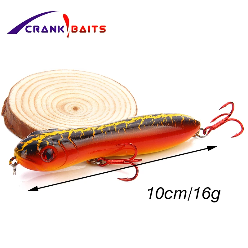 CRANK приманки змеиная голова приманка карандаш 100mm16g рыболовные плавающий Crankbait