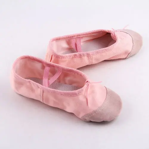 2019 Newest Hot Pink Leather Ballet Dance Slippers Gym Shoes Child Boys Girls Sizes Full Sole Ballet Dance Shoes