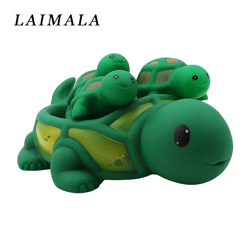 

Baby Bath Toys Cartoon Animals Swimming Water Toys Colorful Soft Floating Rubber Duck Squeeze Sound Squeaky Bathing Toy