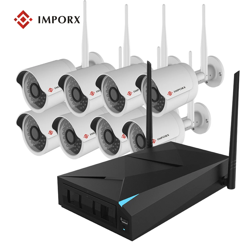 bilder für 2017NEW IMPORX 8 stücke Drahtlose Wifi Ip-kamera Bullet Wetter P2P Mit 8CH 960 P NVR kit System Überwachung CCTV System Kit bilder für 2017NEW IMPORX 8 stücke Drahtlose Wifi Ip-kamera Bullet Wetter P2P Mit 8CH 960 P NVR kit System Überwachung CCTV System Kit