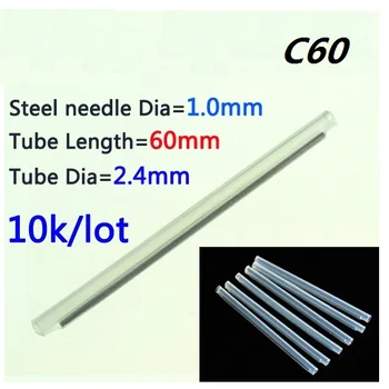 

1000pcs Standard Fiber optic fusion splice protection sleeve VD-C60 (OD=2.4mm ,L=60mm) Heat shrinkable fiber optical protector
