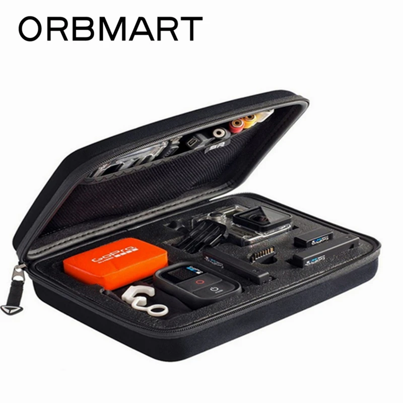 ORBMART Sport Camera Storage Case Collection Bags Portable Protective Shockproof For Gopro Hero 5 4 3 SJCAM SJ6000 Xiaomi Yi 2 camera : image ORBMART Sport Camera Storage Case Collection Bags Portable Protective Shockproof For Gopro Hero 5 4 3 SJCAM SJ6000 Xiaomi Yi 2 camera