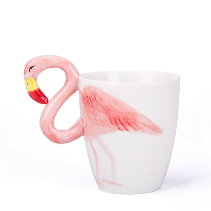 

Creative 3D Flamingo Mug Color Coffee Tea Milk Drinking Cup For Home Kitchen Bar Drinkware Decor Birthday Thanksgiving Gift